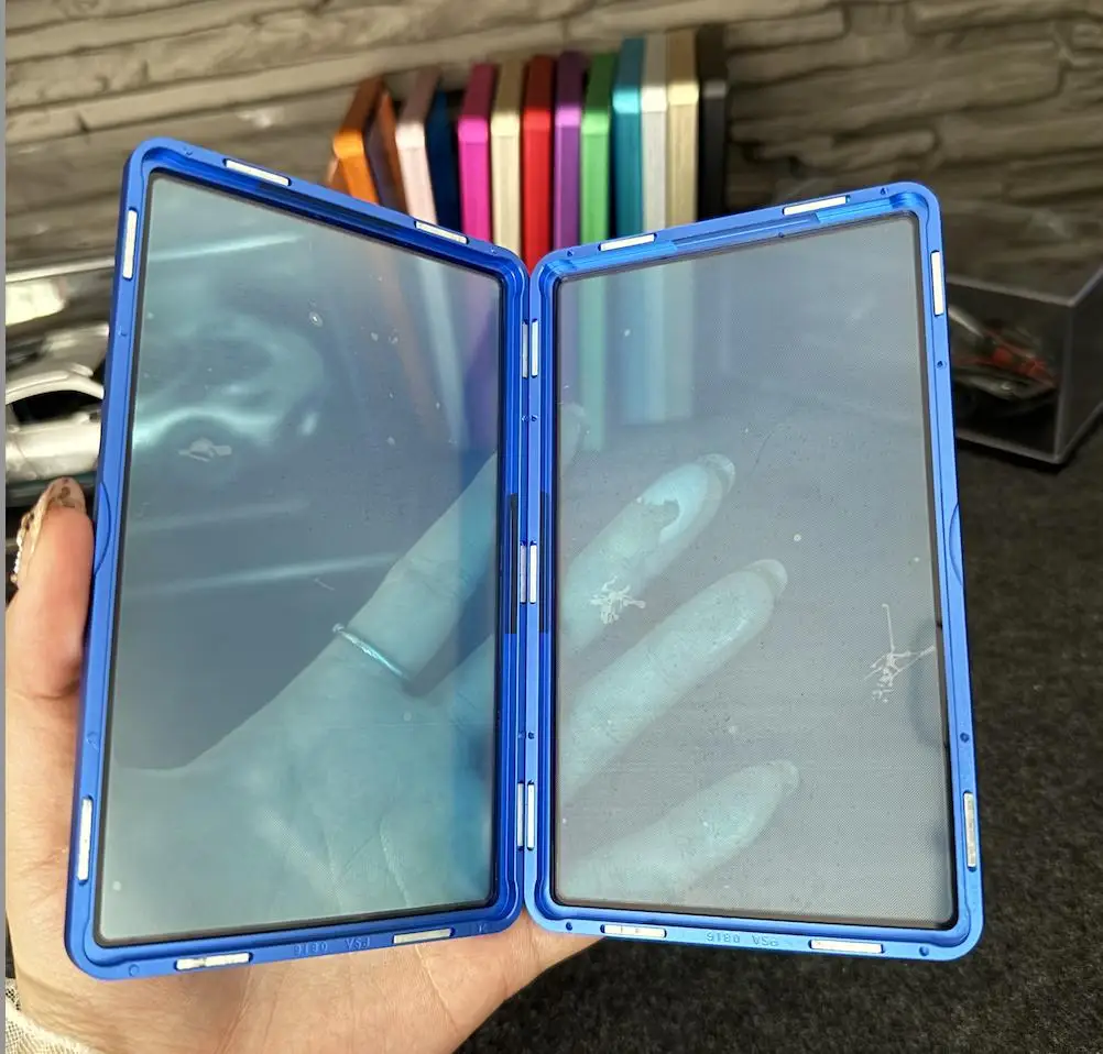 Reflective Surface Tech Border Aluminum Alloy Graded Card Protect Cases, Metal Frame For PSA CGC BGS Trading Card Slabs Holder