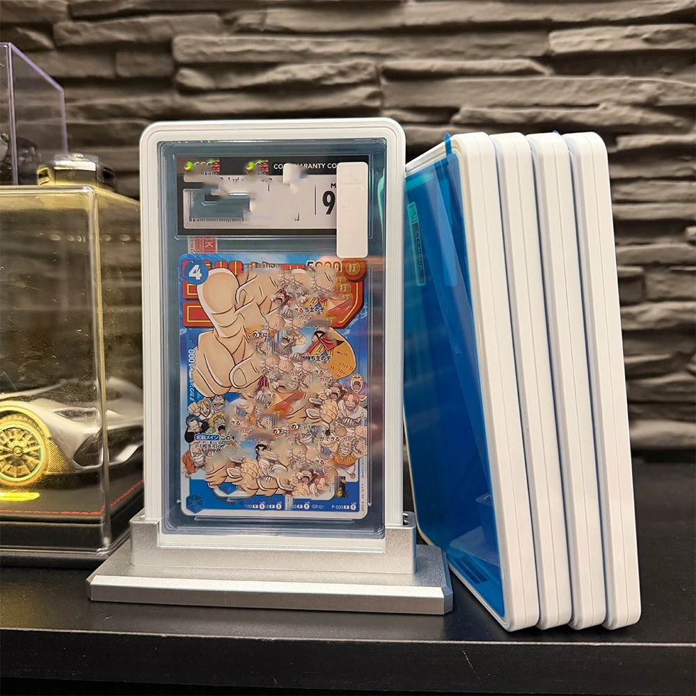 Reflective Surface Tech Border Aluminum Alloy Graded Card Protect Cases, Metal Frame For PSA CGC BGS Trading Card Slabs Holder