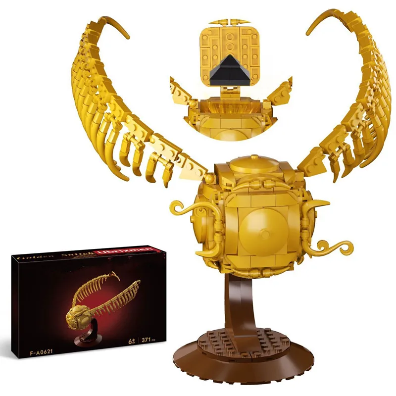 MOC Golden Snitch Building Blocks Set - Magic Quidditch Ball Model Bricks DIY Assembly Toy for Kids Adults, Home Desk Decoration
