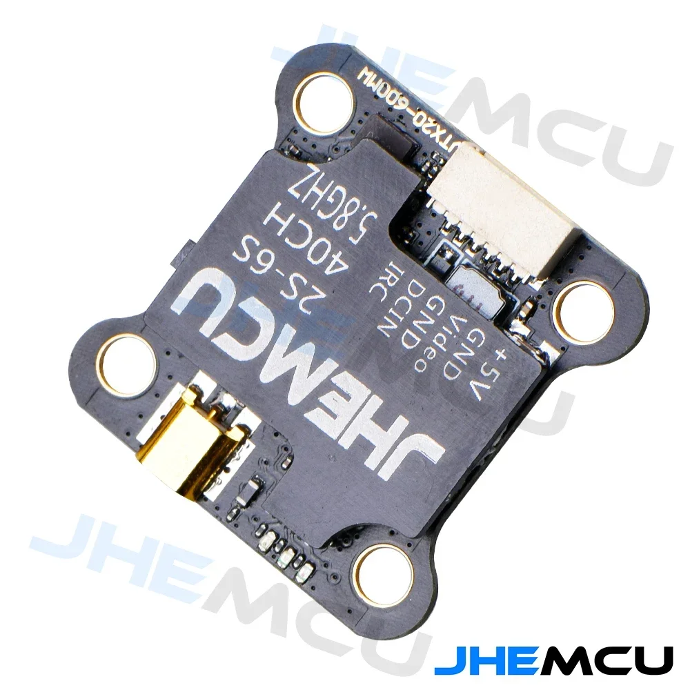 JHEMCU VTX20-600 5.8G 40CH FPV Transmitter PitMode 25mW 100mW 200mW 400mW 600mW 7-26V Adjustable VTX for RC FPV Racing Drone