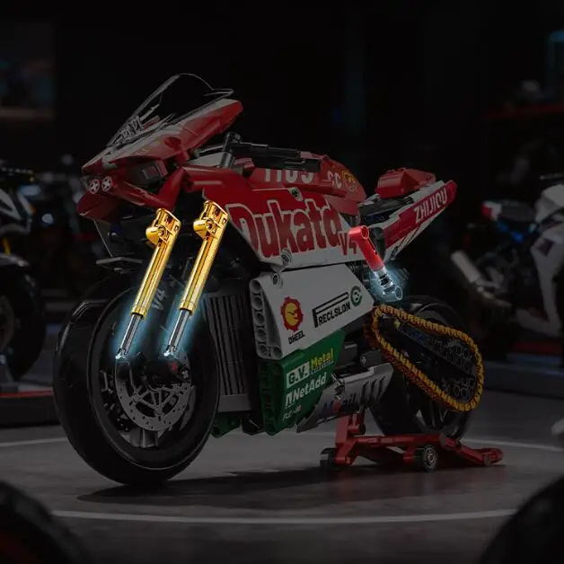 Adult Classic 1:8 Motorbike High-Tech Model Building Blocks Set Unique Motorcycle Bricks Toy Gift for Vehicle Enthusiasts