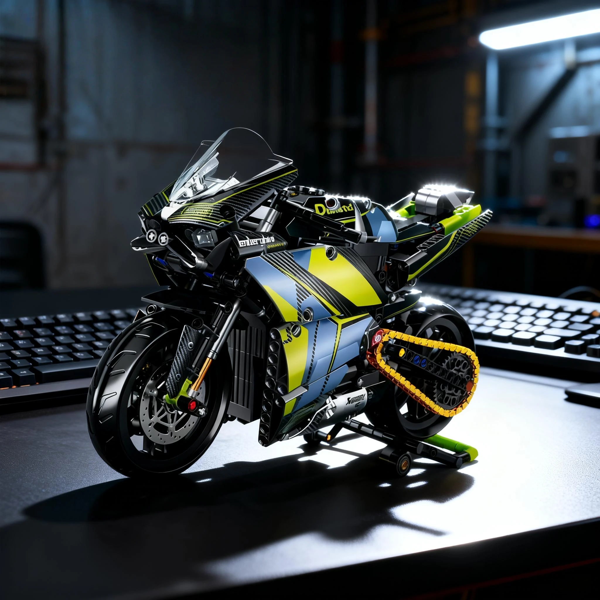 Adult Classic 1:8 Motorbike High-Tech Model Building Blocks Set Unique Motorcycle Bricks Toy Gift for Vehicle Enthusiasts