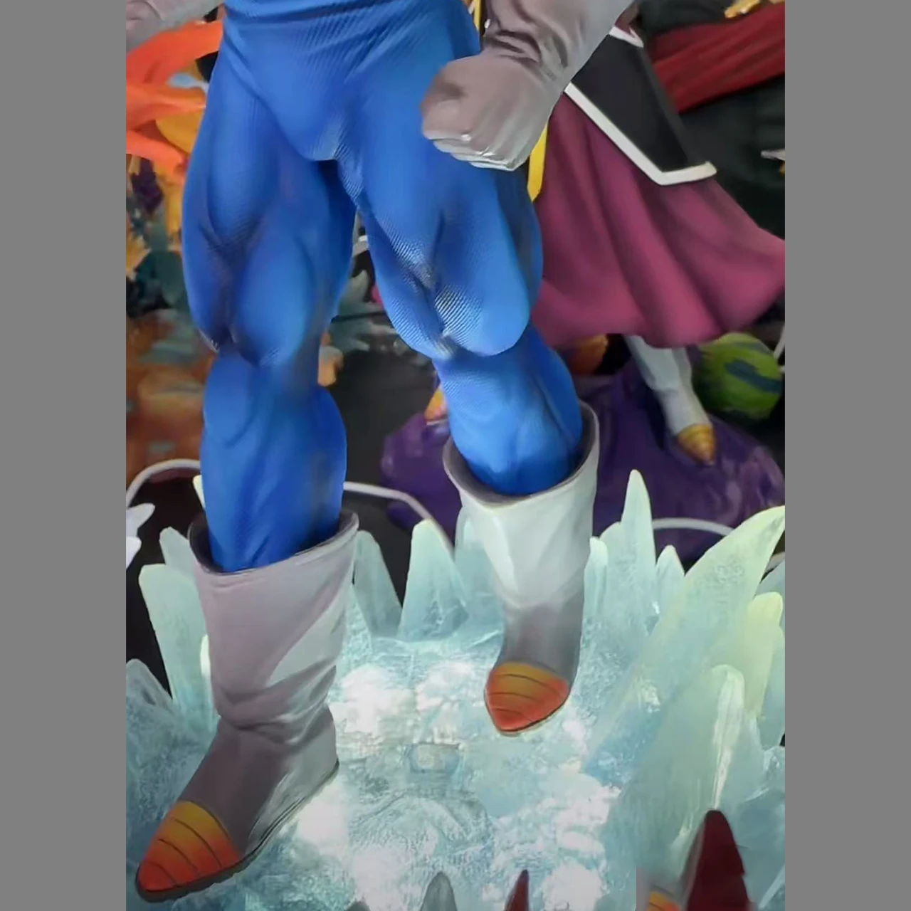 JT Statue Dragon Ball Z Majin Vegeta Figure Vegeta Blue JT Goku Led Base Super Saiyan Action Figures Collection Model Toys Gift