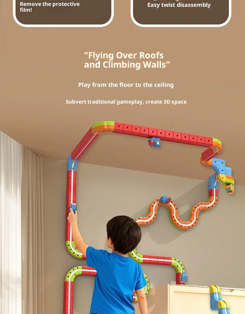 Sell Well Children'S Anti-Gravity Magnetic Attraction Track Train Changeable Magnetic Magic Rail Car Electric Train Toy