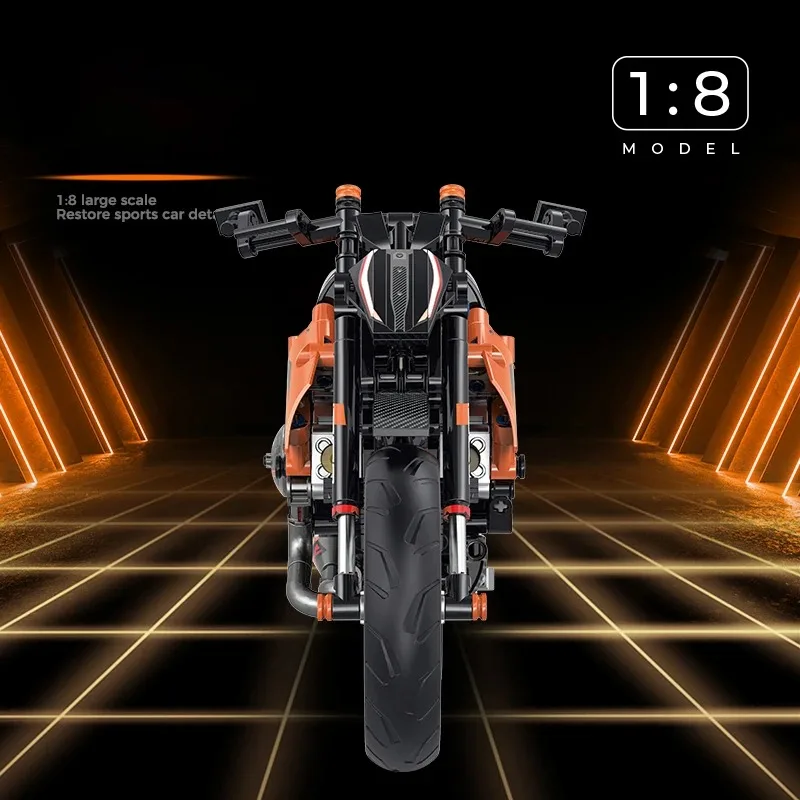 1:8 Motorbike Model Building Blocks Sets Racing Moto Bricks Toys Kids Boys Children Birthday Gifts Adult MOC Technical 579Pcs