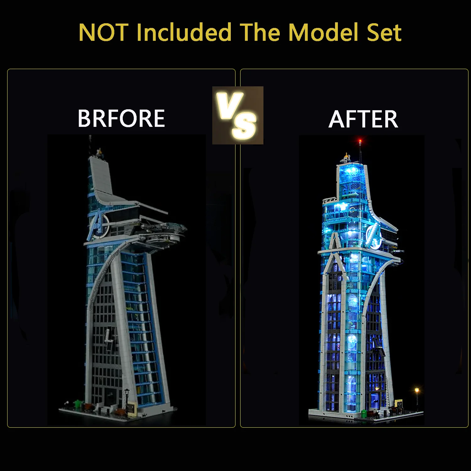LYBMTWF LED Lighting Kit Compatible with Lego 76269 Tower Battle Buiding Blocks (NOT Include The Model Bricks)