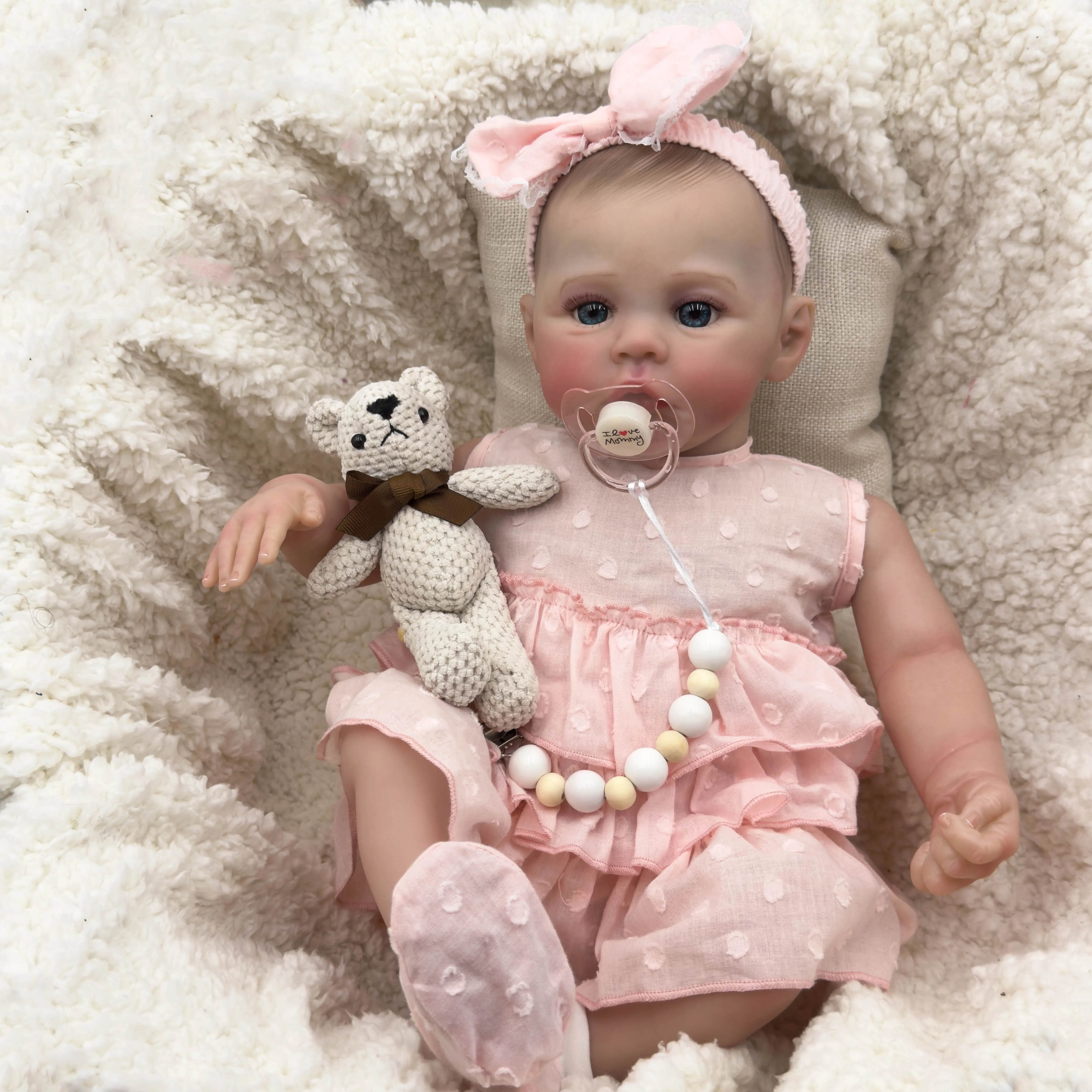 NPK 46CM Meadow Reborn Baby Doll - Soft Touch 3D Skin Hand Painted Multiple Layers Genesis Paint High Quality Art Doll