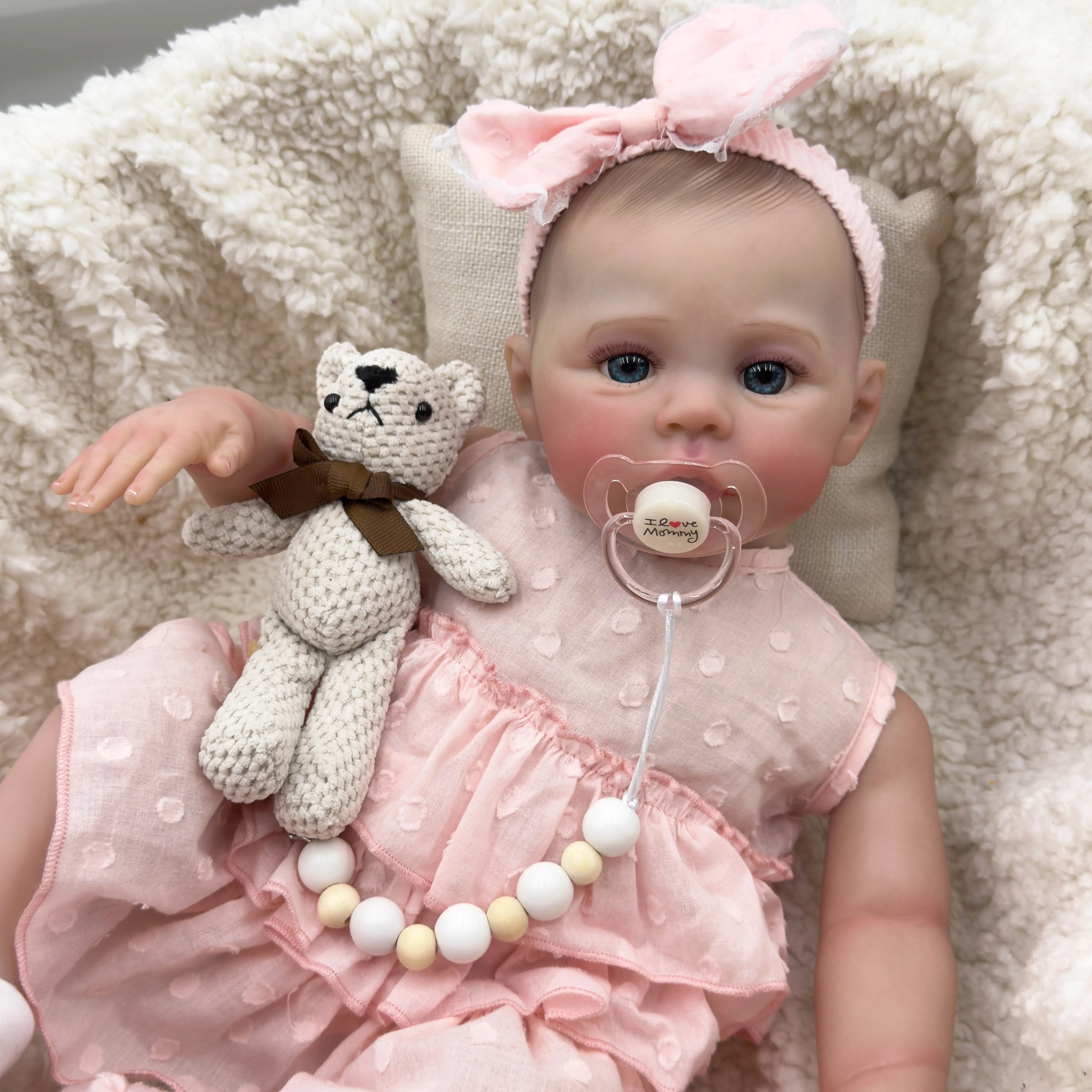 NPK 46CM Meadow Reborn Baby Doll - Soft Touch 3D Skin Hand Painted Multiple Layers Genesis Paint High Quality Art Doll