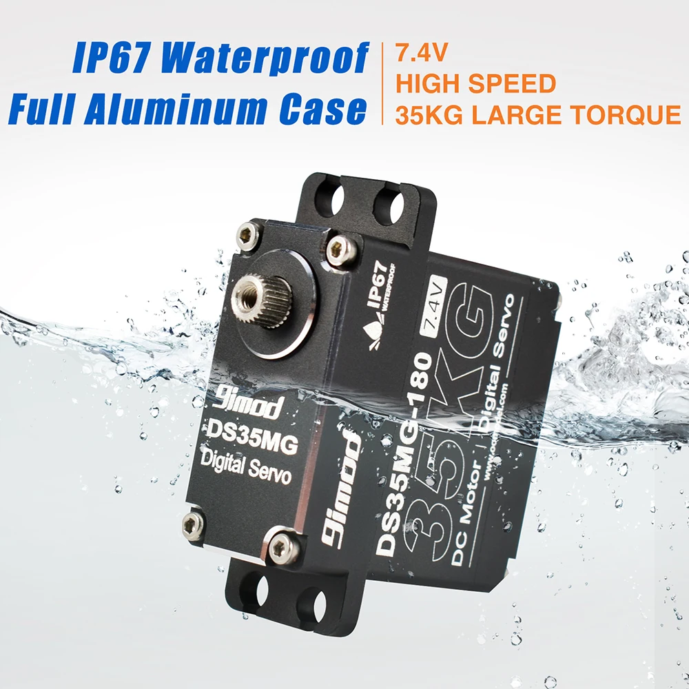 9imod DS35MG 35kg Waterproof Servo 180°/270° Full Aluminum Case Stainless Steel Gear High Torque for 1/8 1/10 RC Car