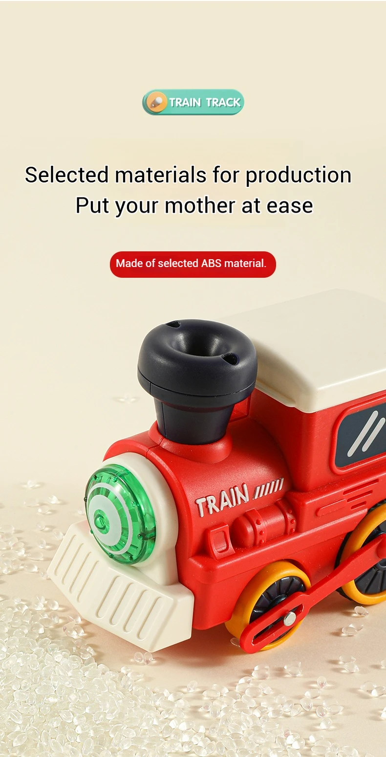 Children Electric Track Train Toy Steam Rail Car with Light&Music Mini Engineering Car Set Kids Puzzle Boy Toys Xmas Gifts