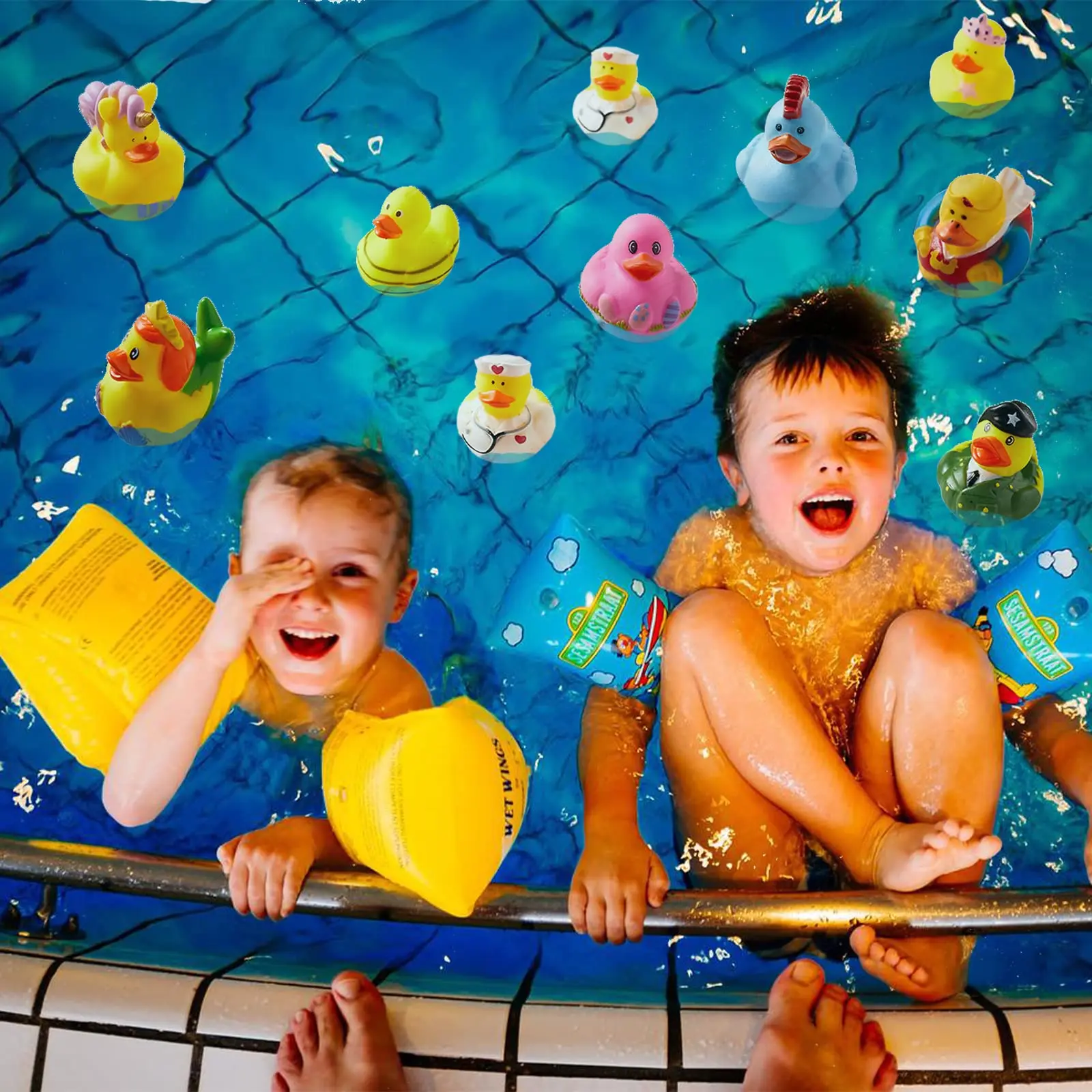 50/100/150pcs Rubber Duck for Jeeps Ducking 2" Bulk Floater Duck for Kids - Baby Bath Toy Assortment - Party Favors, Birthdays,