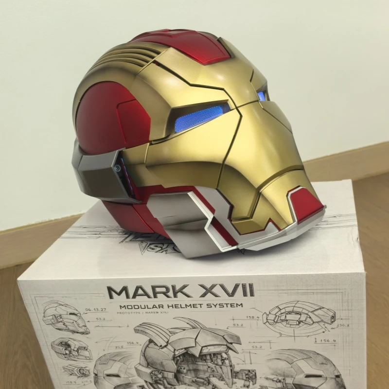 The Avengers 1/1 Iron Man Mk5 Helmet Wearable And Transformable Voice-Activated Electric Opening Closing Mk17 Decoration Gift