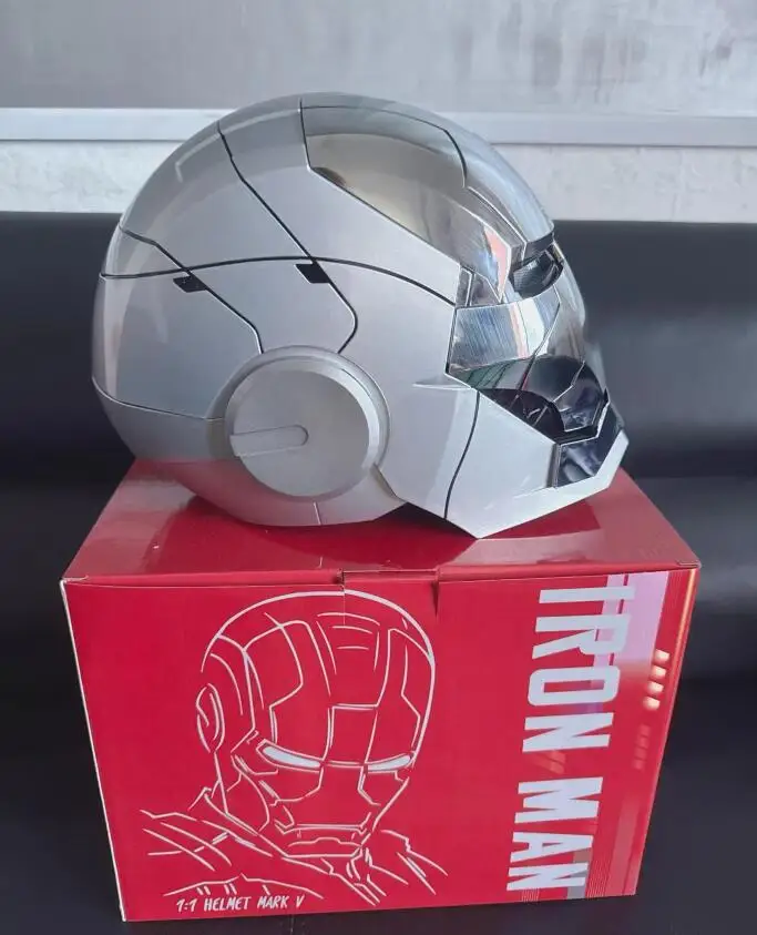 The Avengers 1/1 Iron Man Mk5 Helmet Wearable And Transformable Voice-Activated Electric Opening Closing Mk17 Decoration Gift