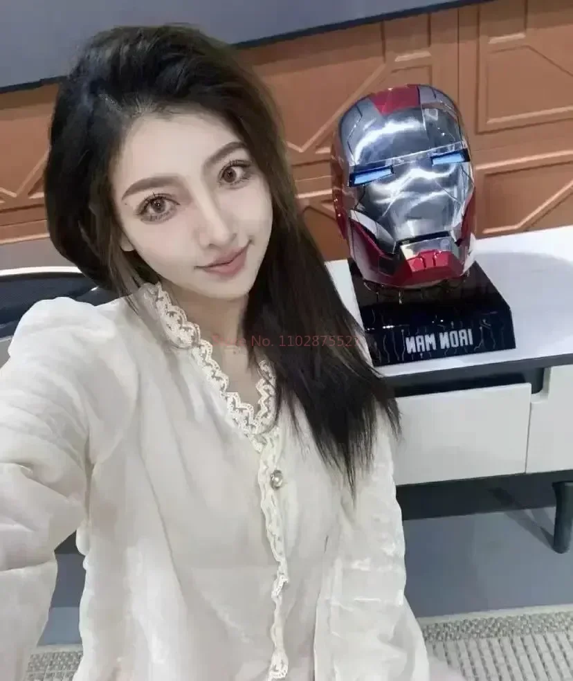 The Avengers 1/1 Iron Man Mk5 Helmet Wearable And Transformable Voice-Activated Electric Opening Closing Mk17 Decoration Gift