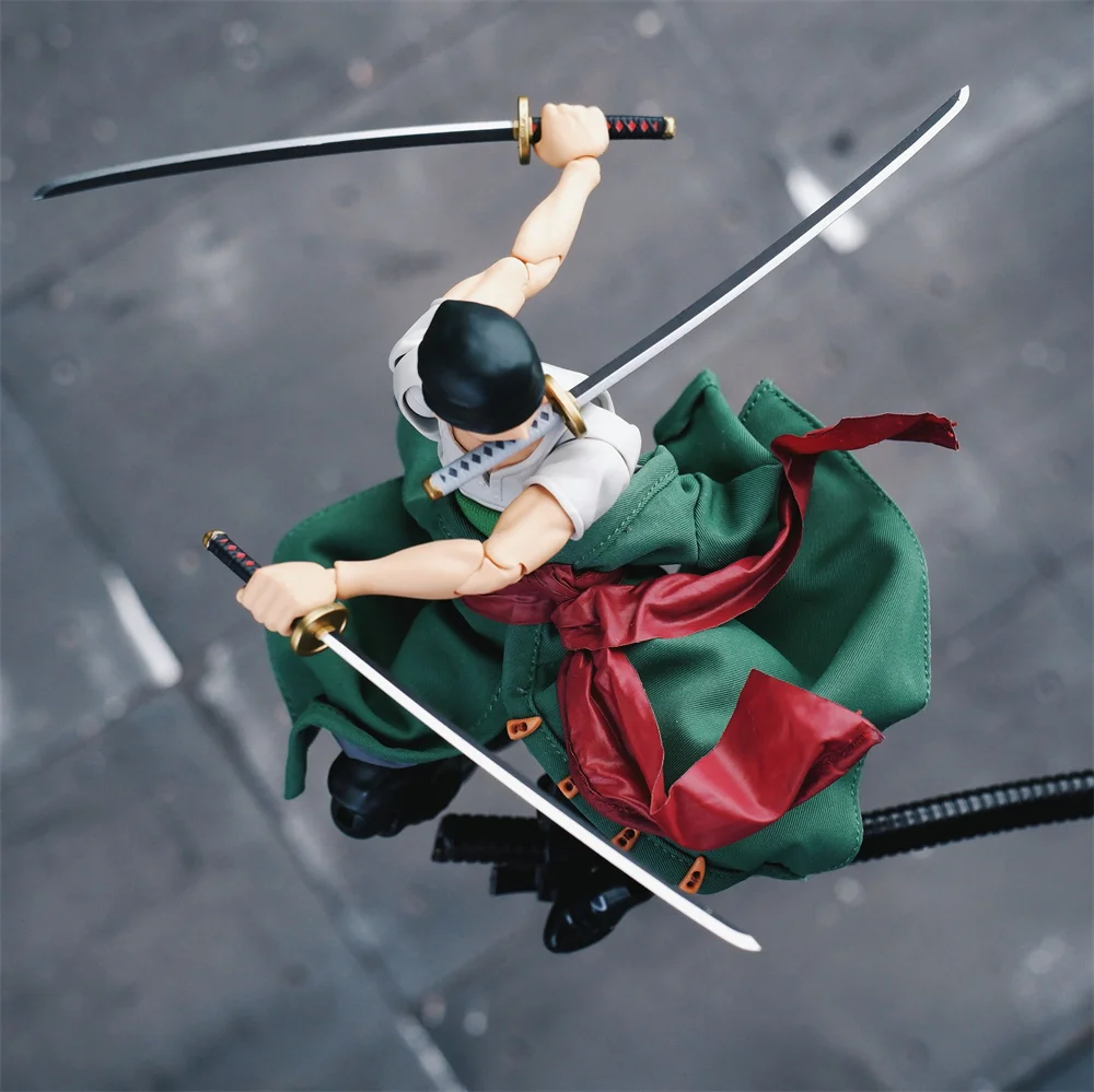 Handmade 1/12 Scale Pirate Hunter Roronoa Zoro Same Classic Style Shirt Clothing Set Accessories For Shf Action Figures