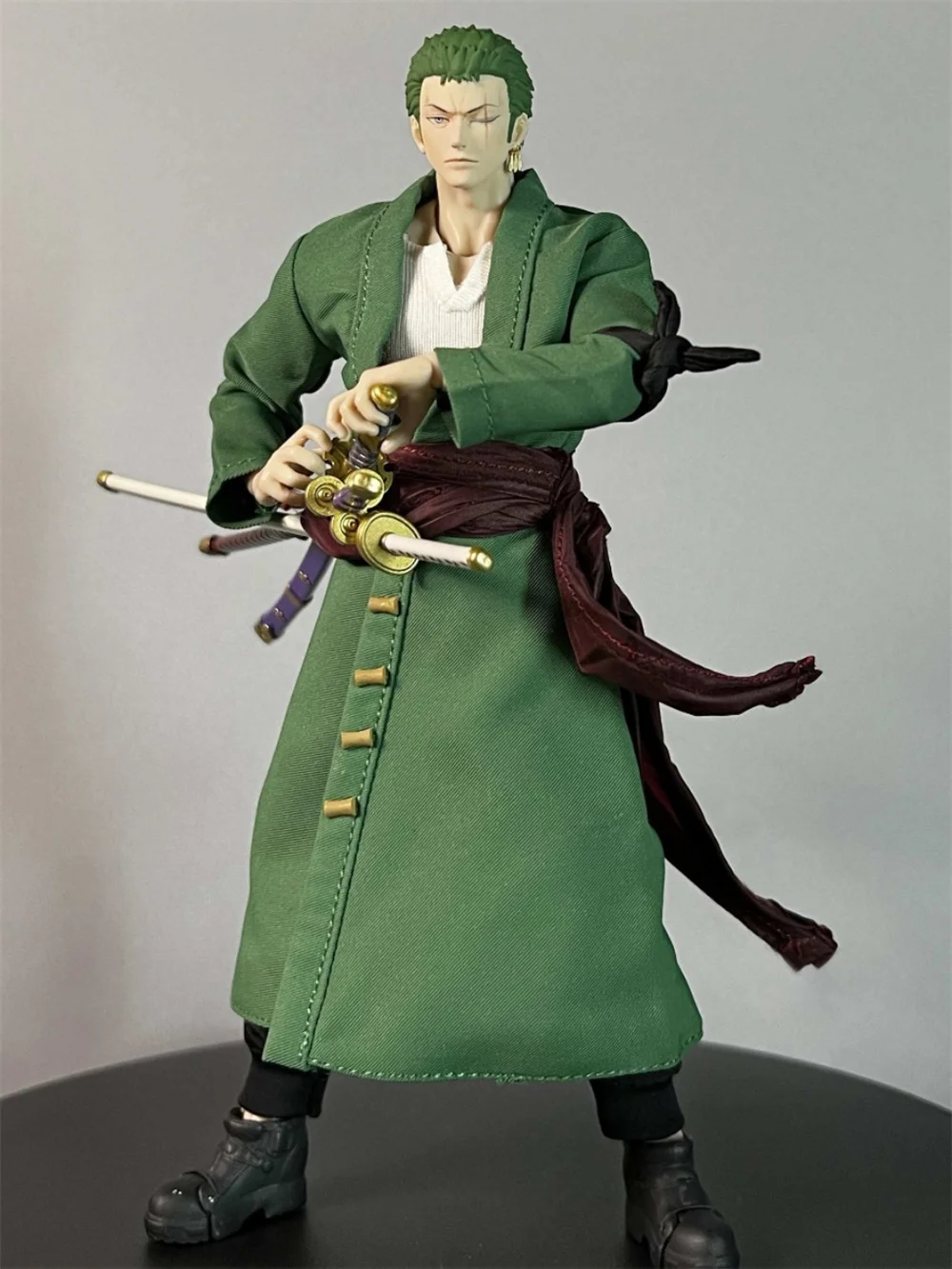 Handmade 1/12 Scale Pirate Hunter Roronoa Zoro Same Classic Style Shirt Clothing Set Accessories For Shf Action Figures