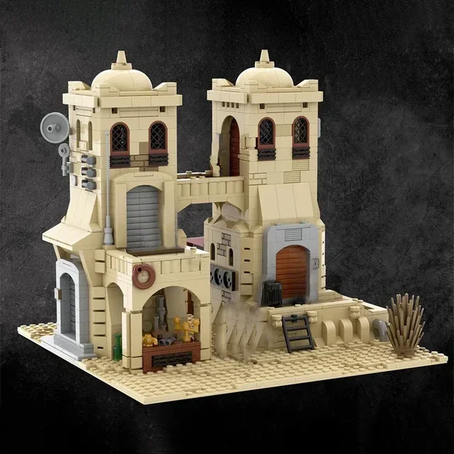 Moc Desert House Village  Star Movie Tatooine Mos Eisley Cantina Compatible 75290 Building Blocks Bricks War Base Toy present