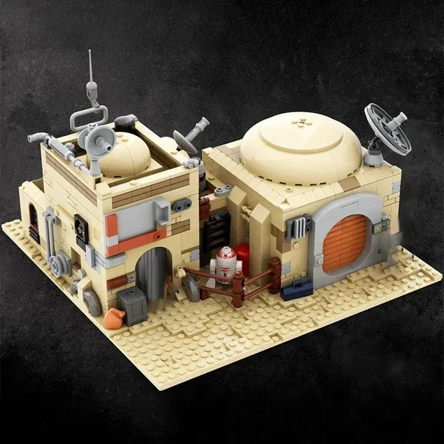 Moc Desert House Village  Star Movie Tatooine Mos Eisley Cantina Compatible 75290 Building Blocks Bricks War Base Toy present