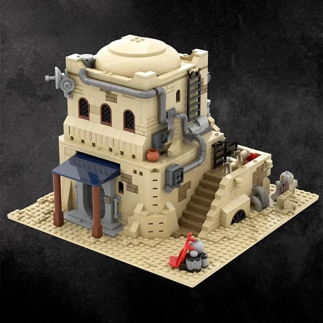 Moc Desert House Village  Star Movie Tatooine Mos Eisley Cantina Compatible 75290 Building Blocks Bricks War Base Toy present