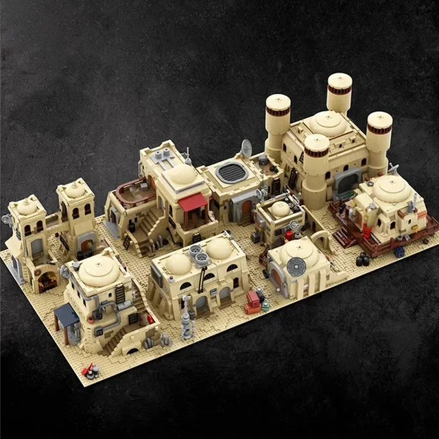 Moc Desert House Village  Star Movie Tatooine Mos Eisley Cantina Compatible 75290 Building Blocks Bricks War Base Toy present