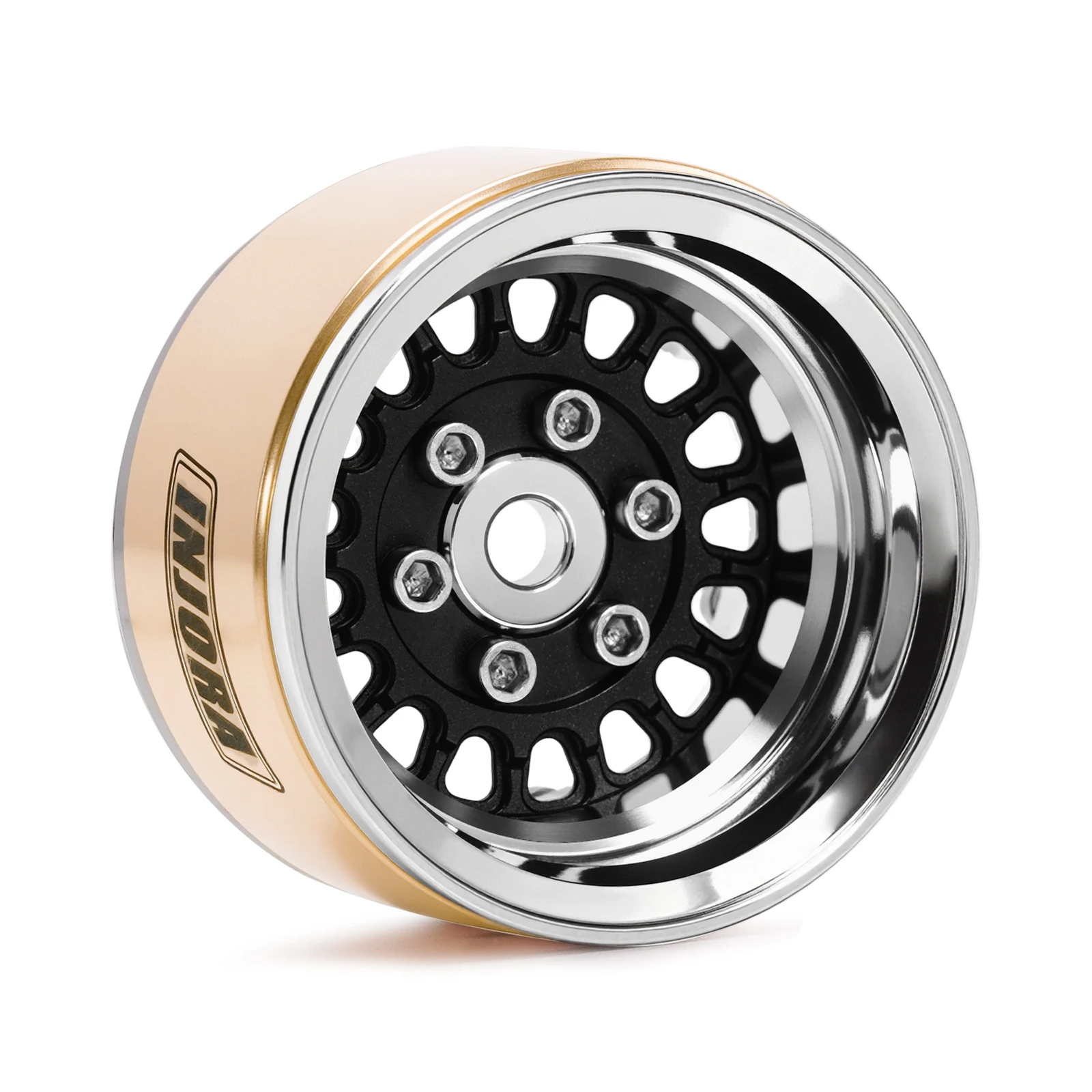INJORA ModuWheel 1.0" Brass & Aluminum Beadlock Wheels for 1/18 1/24 RC Crawlers