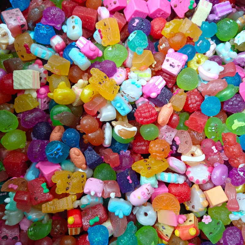 Anime 3D Rare Shop Game Market Gadget Figures Kawaii Cute Rainbow Colol Sweet Candy Food Model Collectible Toy Gift for Fans