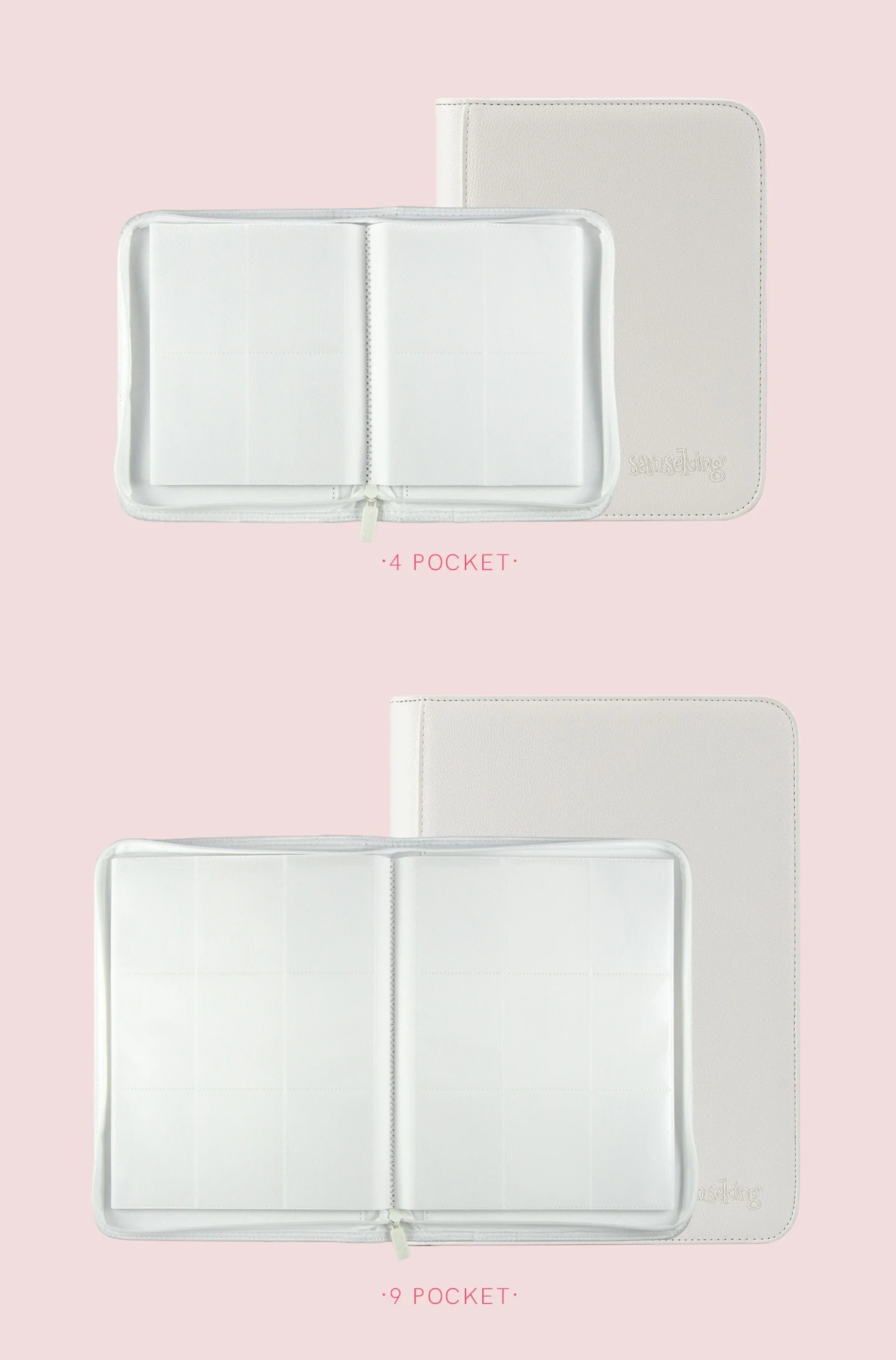 Sanseking Trading Card Binder 4/6/9 Pocket Card Collection Album Portable Card Storage Book for Collectible Cards