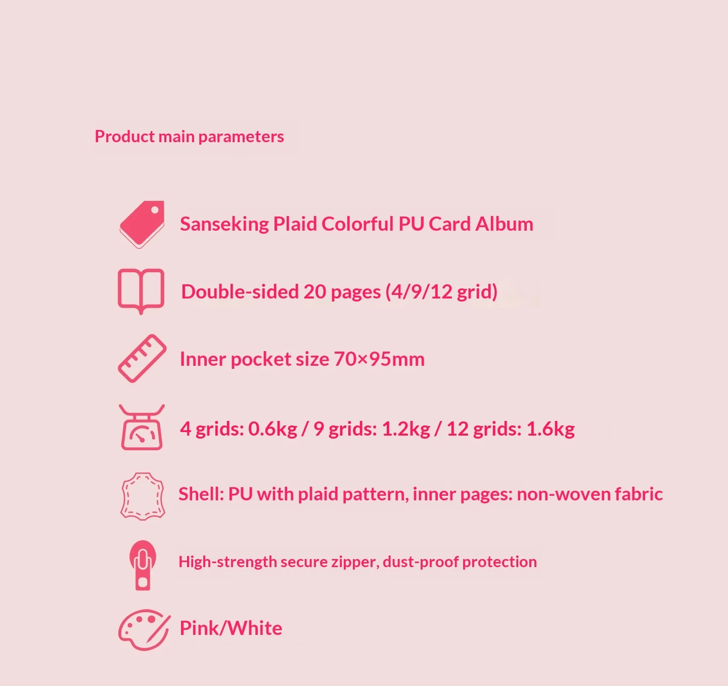 Sanseking Trading Card Binder 4/6/9 Pocket Card Collection Album Portable Card Storage Book for Collectible Cards