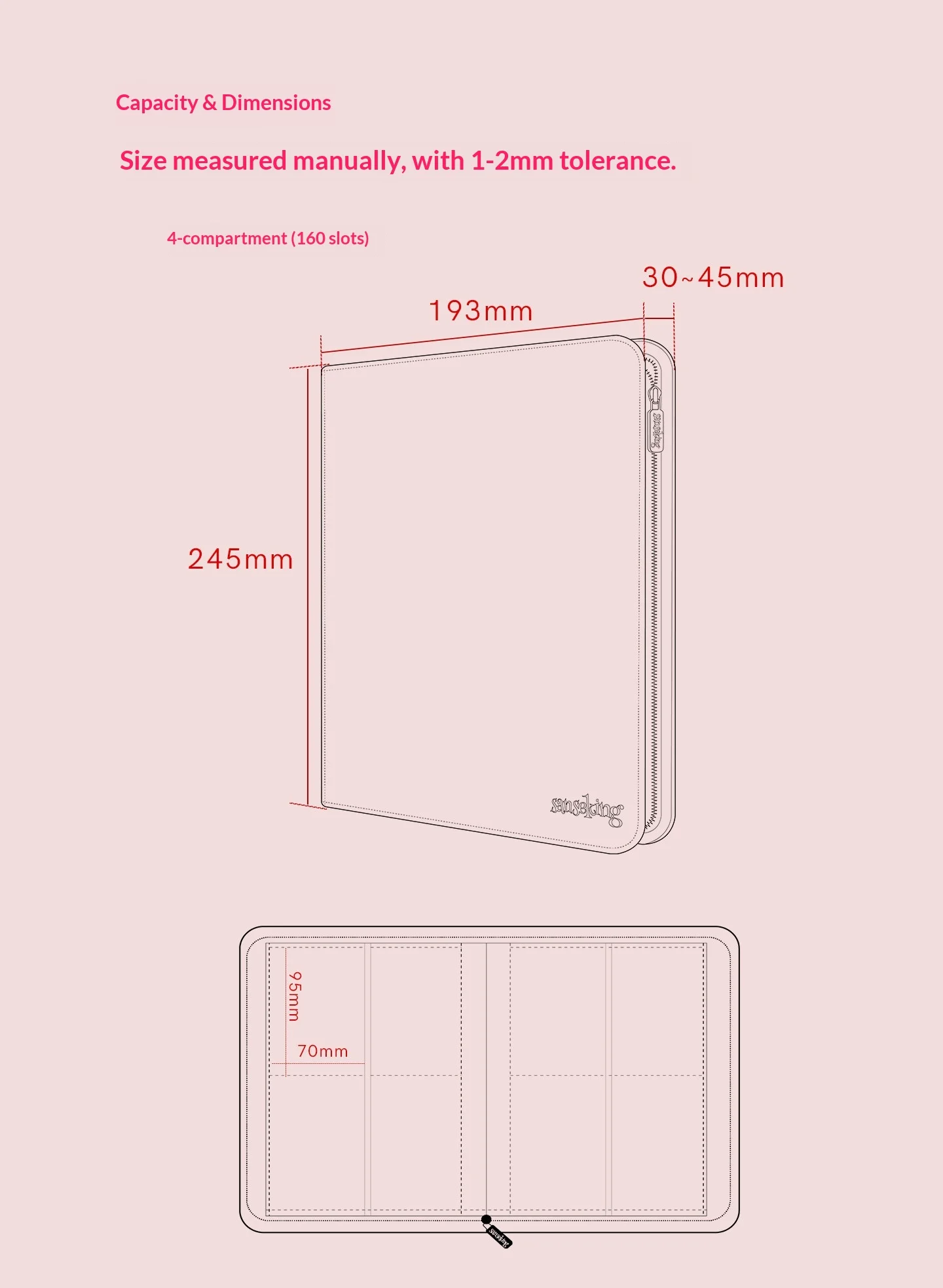 Sanseking Trading Card Binder 4/6/9 Pocket Card Collection Album Portable Card Storage Book for Collectible Cards