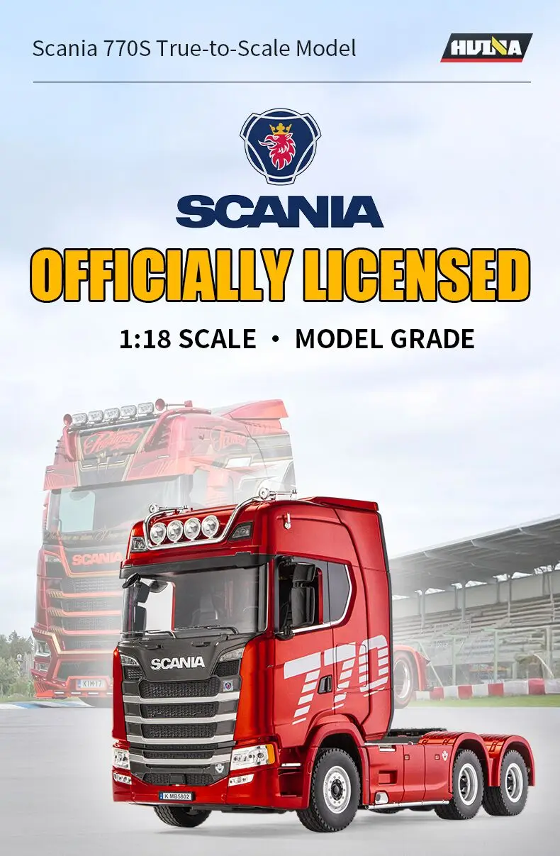 HUINA 1501 2.4G RC Truck With Light 1:18 4WD Full Scale 19CH Remote Control Car Alloy Heavy Truck Trailer Model Toy For Kid Gift