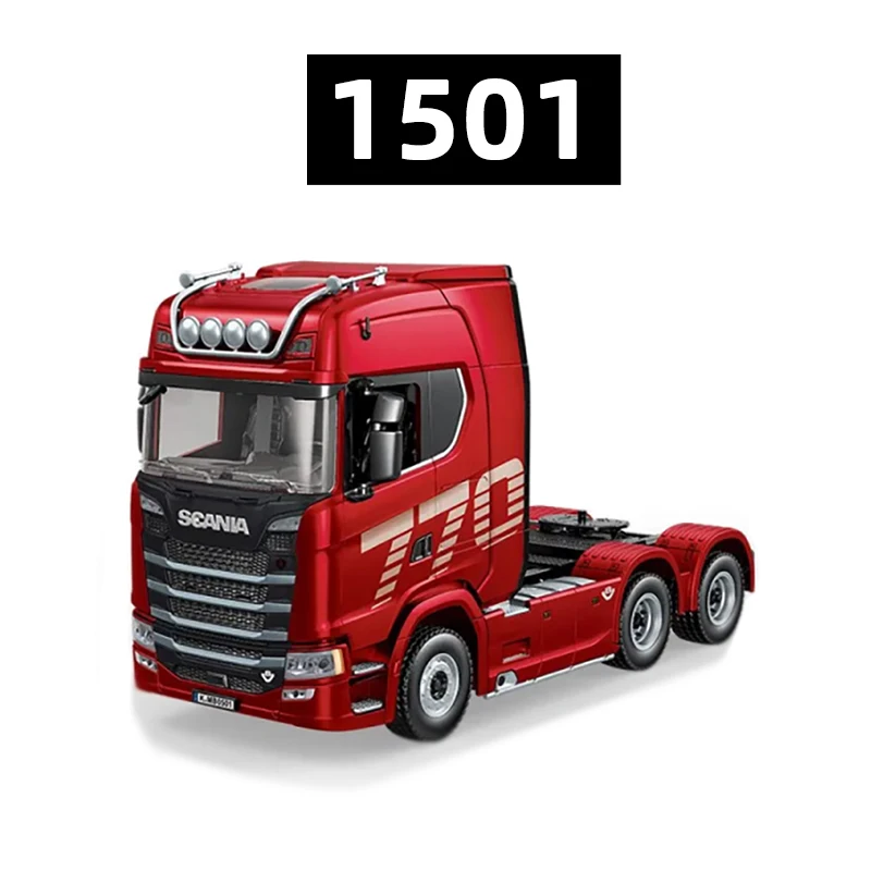 HUINA 1501 2.4G RC Truck With Light 1:18 4WD Full Scale 19CH Remote Control Car Alloy Heavy Truck Trailer Model Toy For Kid Gift