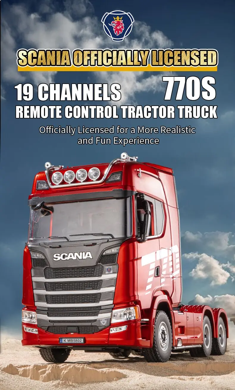 HUINA 1501 2.4G RC Truck With Light 1:18 4WD Full Scale 19CH Remote Control Car Alloy Heavy Truck Trailer Model Toy For Kid Gift