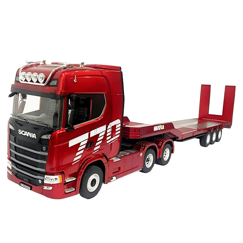 HUINA 1501 2.4G RC Truck With Light 1:18 4WD Full Scale 19CH Remote Control Car Alloy Heavy Truck Trailer Model Toy For Kid Gift