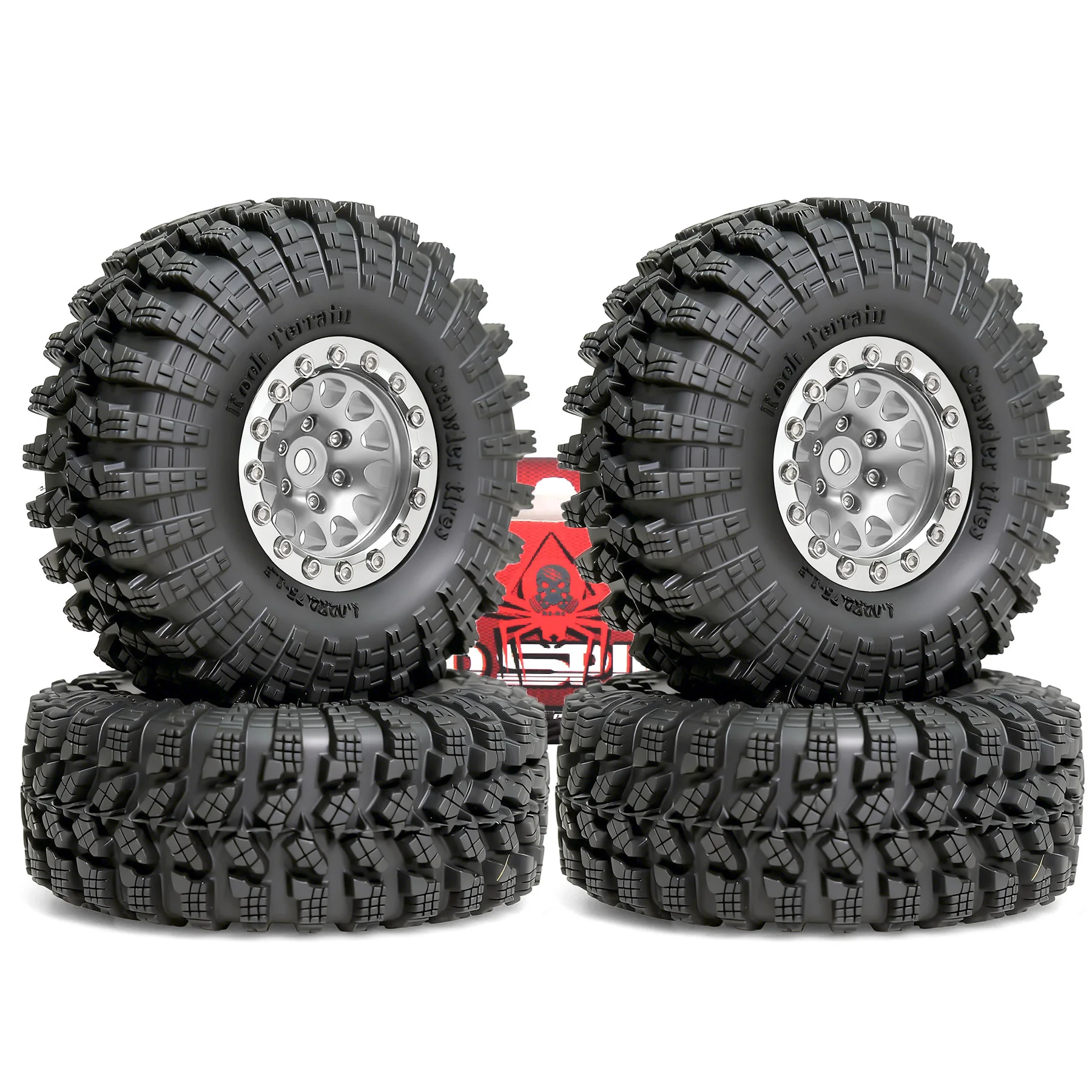1.3” Aluminum Beadlock Wheel Tires for 1/18 1/24 RC Crawler Car SCX24 Axial AX24 FMS FCX24 TRX4M Upgrade RC Ca