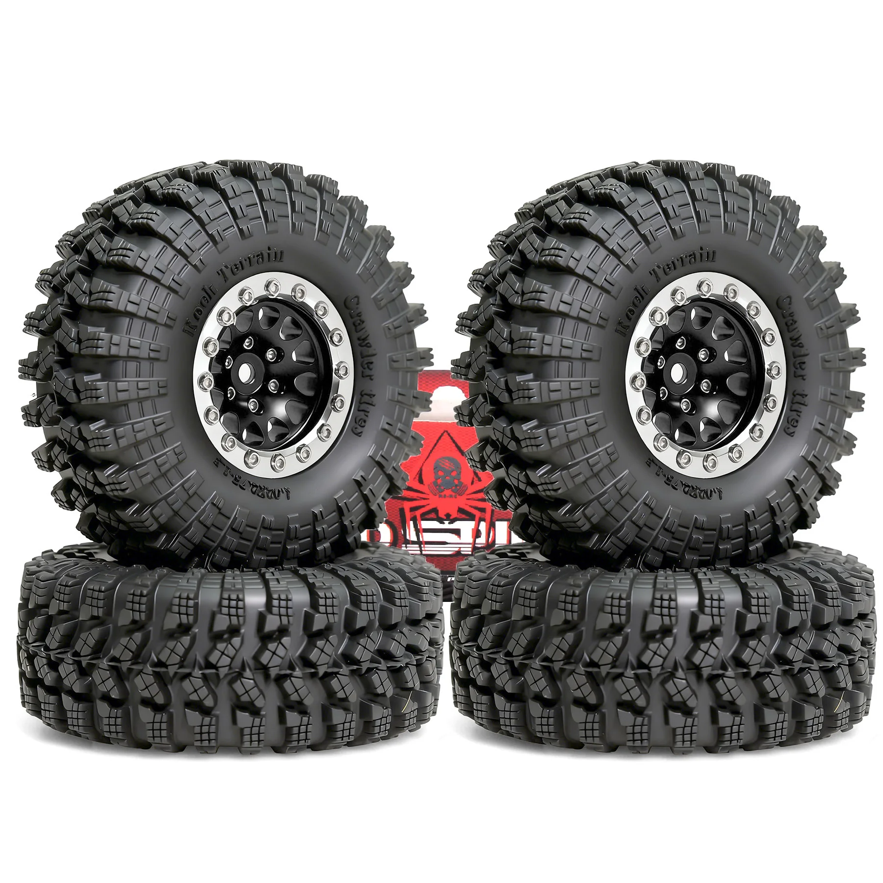 1.3” Aluminum Beadlock Wheel Tires for 1/18 1/24 RC Crawler Car SCX24 Axial AX24 FMS FCX24 TRX4M Upgrade RC Ca