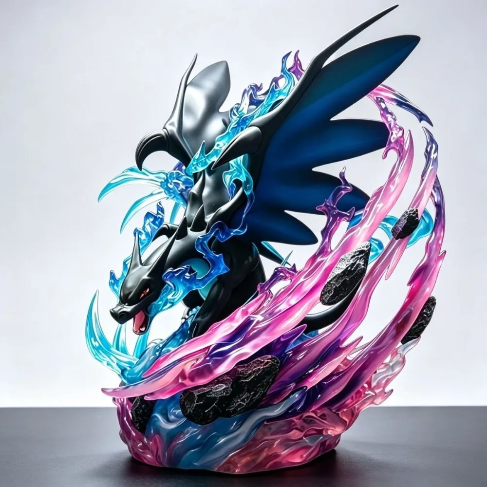 24cm/9.44in Anime Pokemon Figure Charizard X Action Figures Pvc Statue Desktop Ornamen Collection Model Toys Gifts