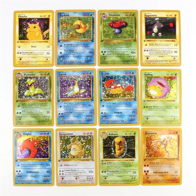 151Pcs/box 1996 year 1st Edition Pokémon card Rare Charizard Pikachu Mewtwo Blastoise Collecting card toys English version