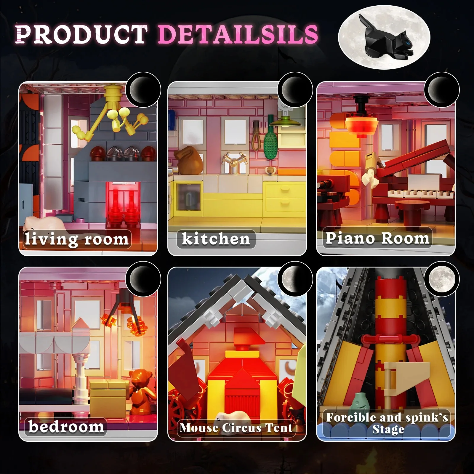1349 PCS Coralines Building Block Set Pink Palace Model Apartment Ideas Movie Architecture Toy for Boys and Girls Christmas Gift