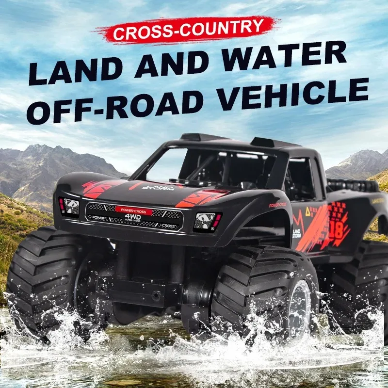 2.4G 4WD Amphibious RC Car Off Road Waterproof Remote Control Cars JJRC Q156 Climbing Vehicle Drift Monster Truck for Kids Toys