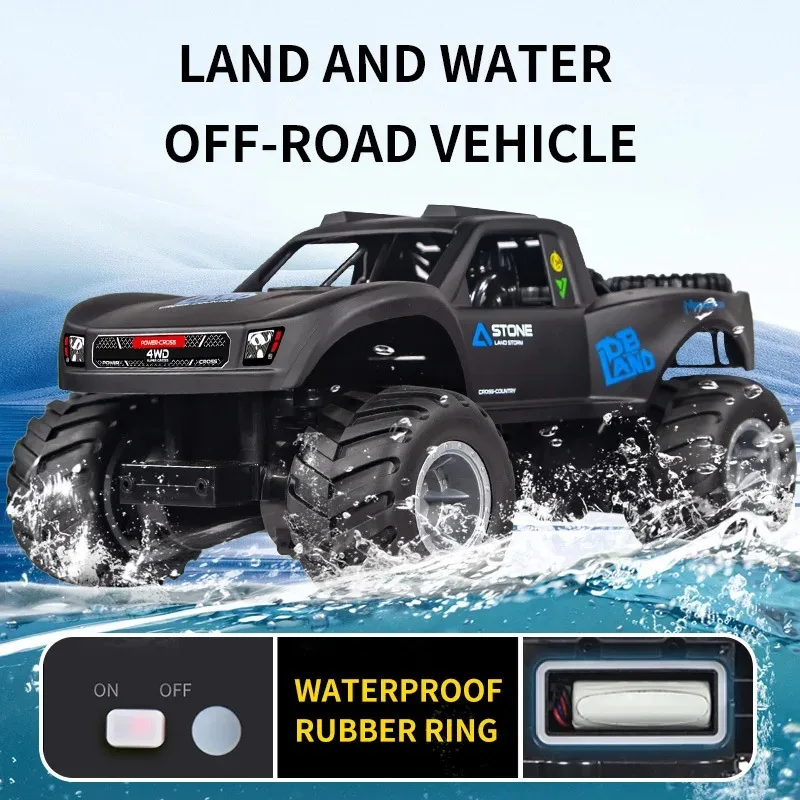 2.4G 4WD Amphibious RC Car Off Road Waterproof Remote Control Cars JJRC Q156 Climbing Vehicle Drift Monster Truck for Kids Toys