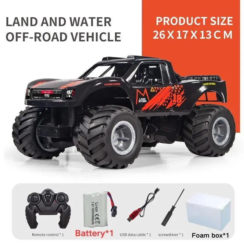 2.4G 4WD Amphibious RC Car Off Road Waterproof Remote Control Cars JJRC Q156 Climbing Vehicle Drift Monster Truck for Kids Toys