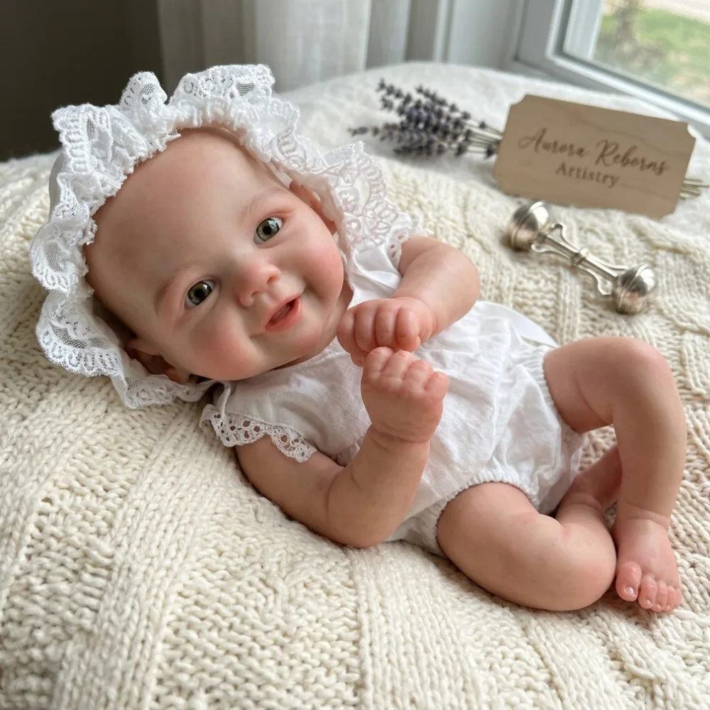 Aizwa1 13 Inch Handmade Vivienne Soft Touch Silicone Newborn Baby Girl Doll bebe reborn de silicona
