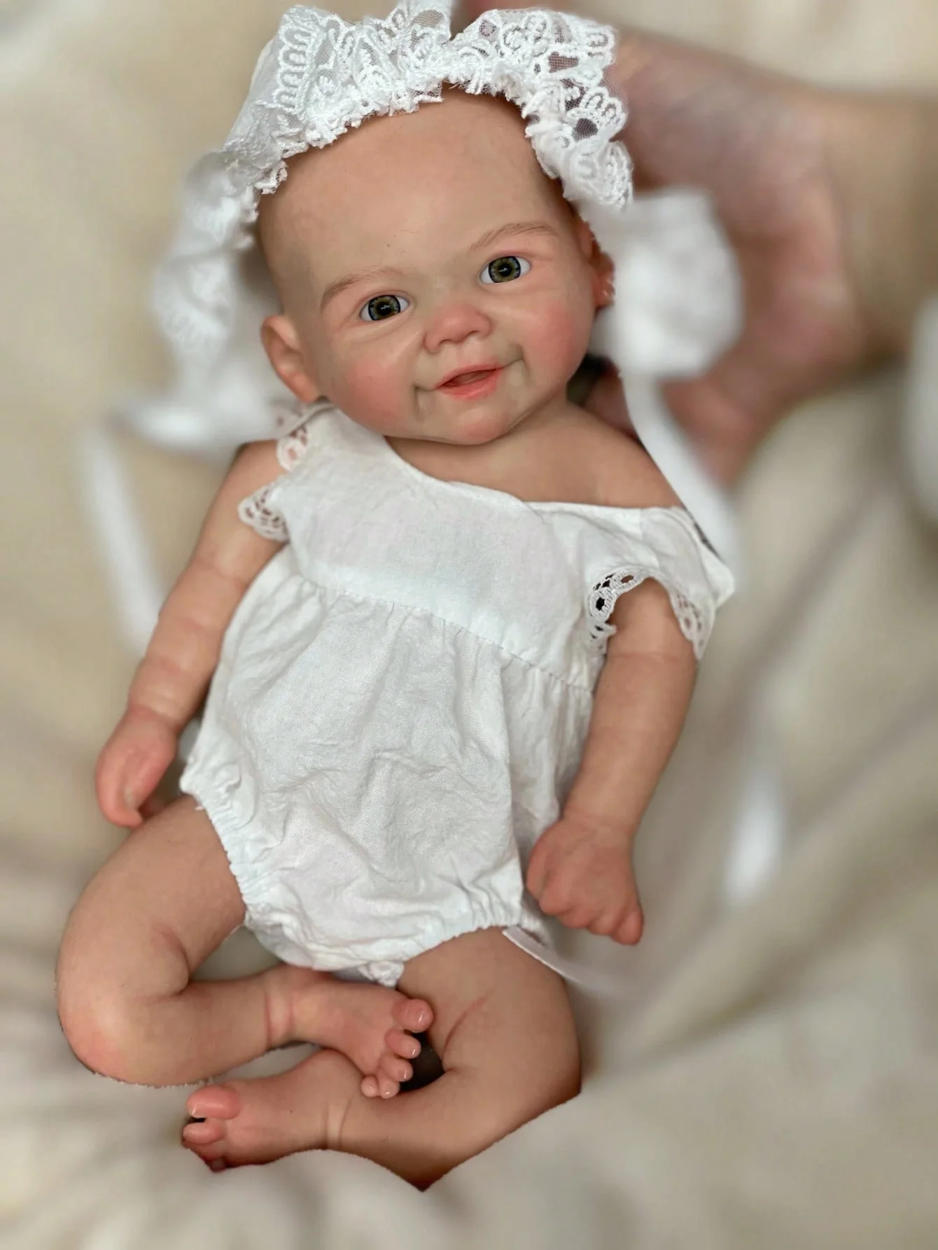 Aizwa1 13 Inch Handmade Vivienne Soft Touch Silicone Newborn Baby Girl Doll bebe reborn de silicona