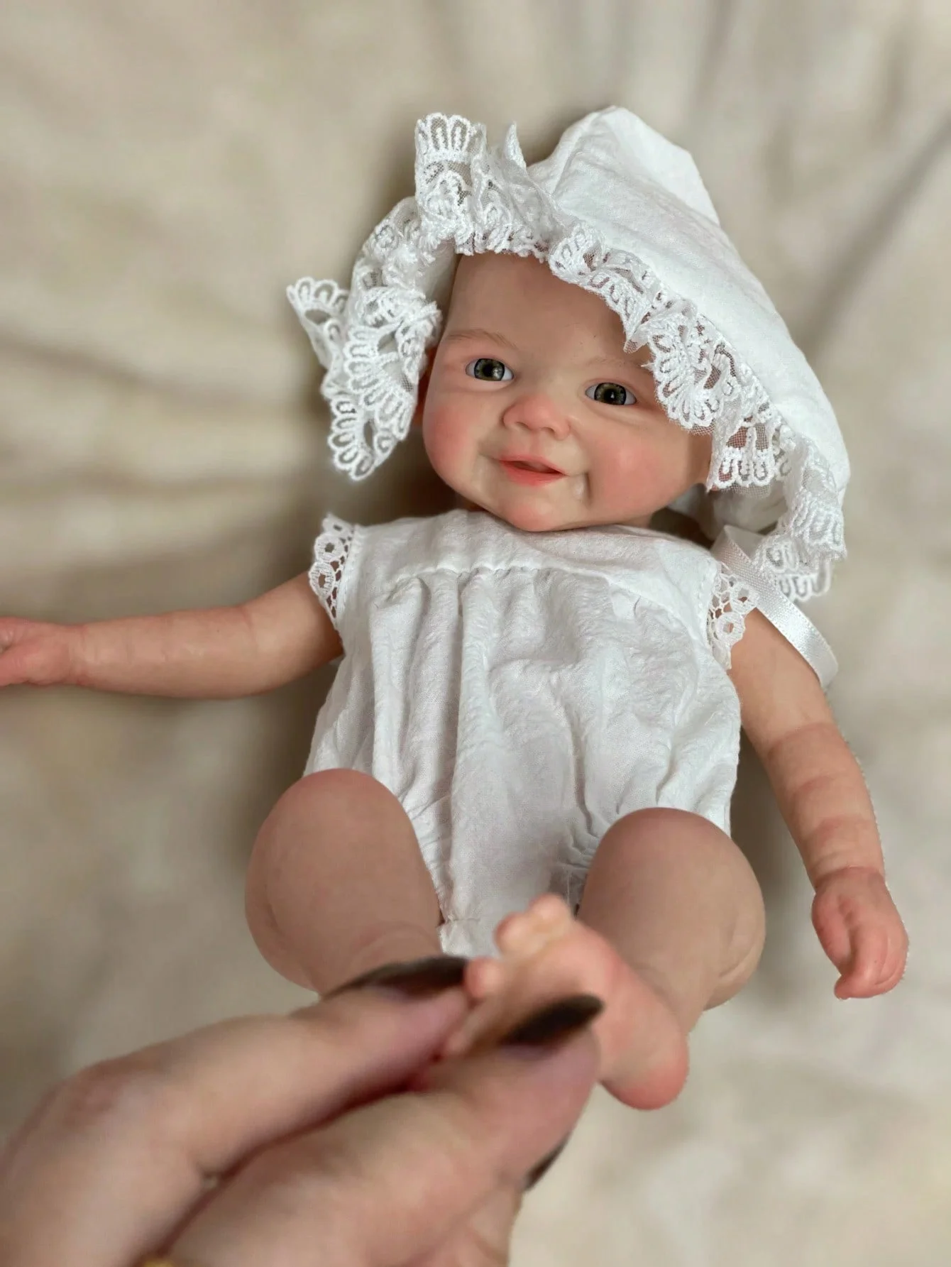 Aizwa1 13 Inch Handmade Vivienne Soft Touch Silicone Newborn Baby Girl Doll bebe reborn de silicona
