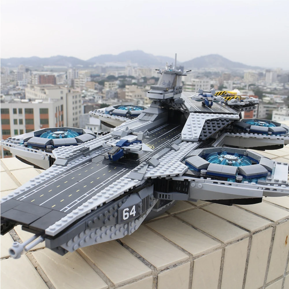 Popular Toys Spaceship Series Aircraft Carrier Model Building Blocks Children's Educational Assembly Toys Birthday Gifts