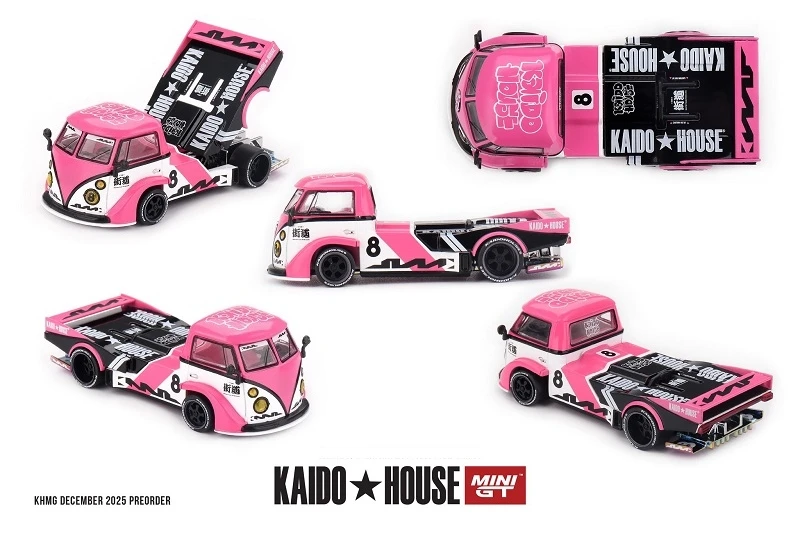 Kaido House x Mini GT 1:64 2000 (KPGC10) Cortez V1/T1 KAIDO RADVAN V1 / R33 Black Kaido Cat Die-Cast Car Models Gifts