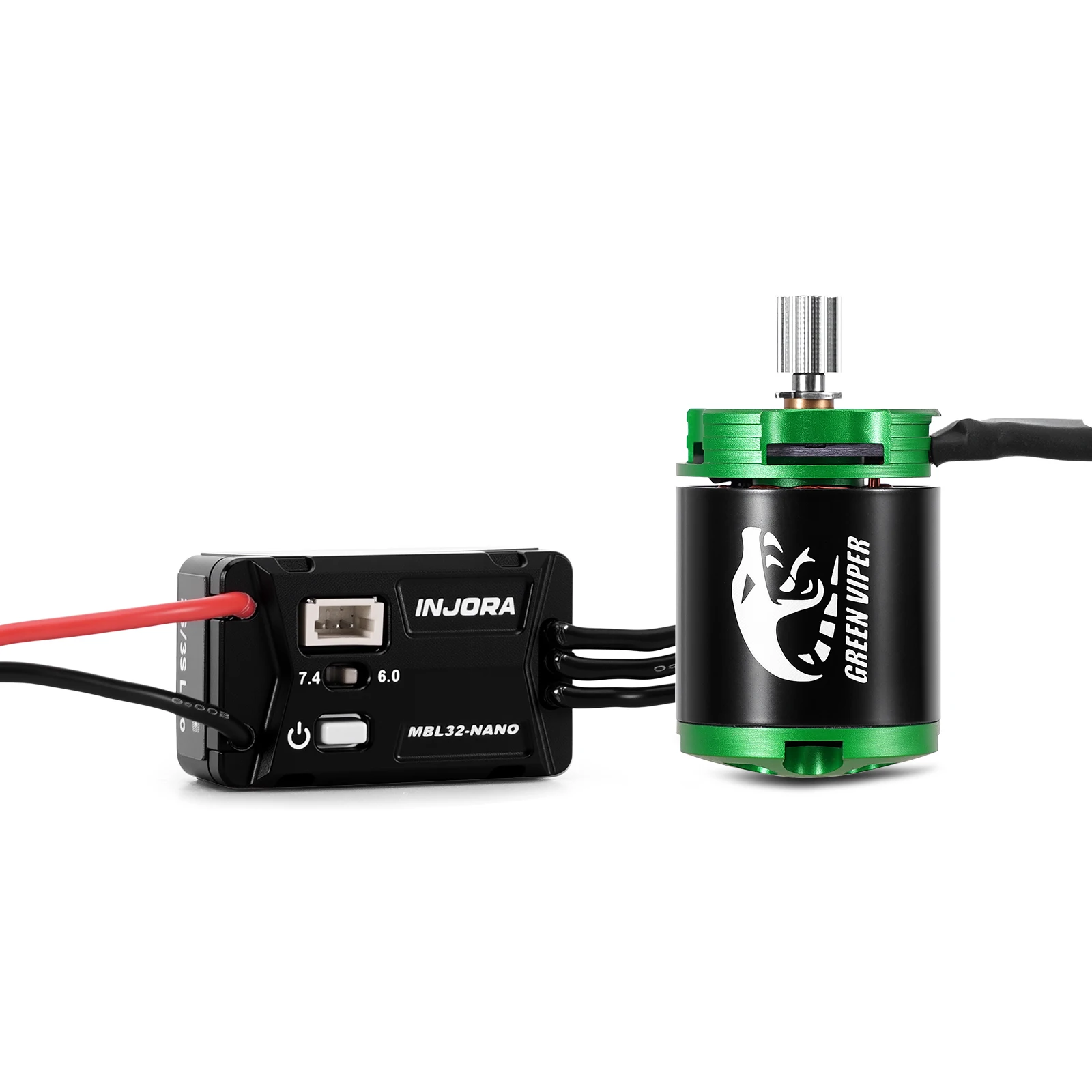 INJORA MBL32-NANO Brushless ESC & 1621 Green Viper Motor 4300KV for 1/30 Axial SCX30