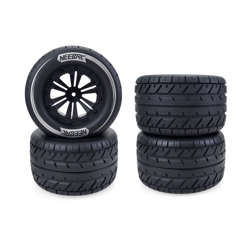 4PCS NEEBRC 115mm Monster Tires 12mm Hex Skidproof Wheel Tyre for 1/10 RC Car Truck Buggy HPI HSP Savage XS TM Flux LRP Parts