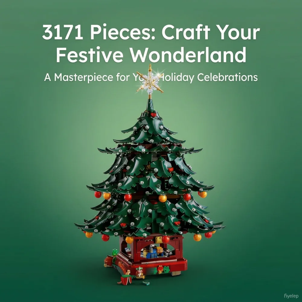 3171 Pcs Christmas Building Blocks Set - Santa Claus Family & Christmas Tree Decor Model, Holiday Gift Toy Decoration for Adults