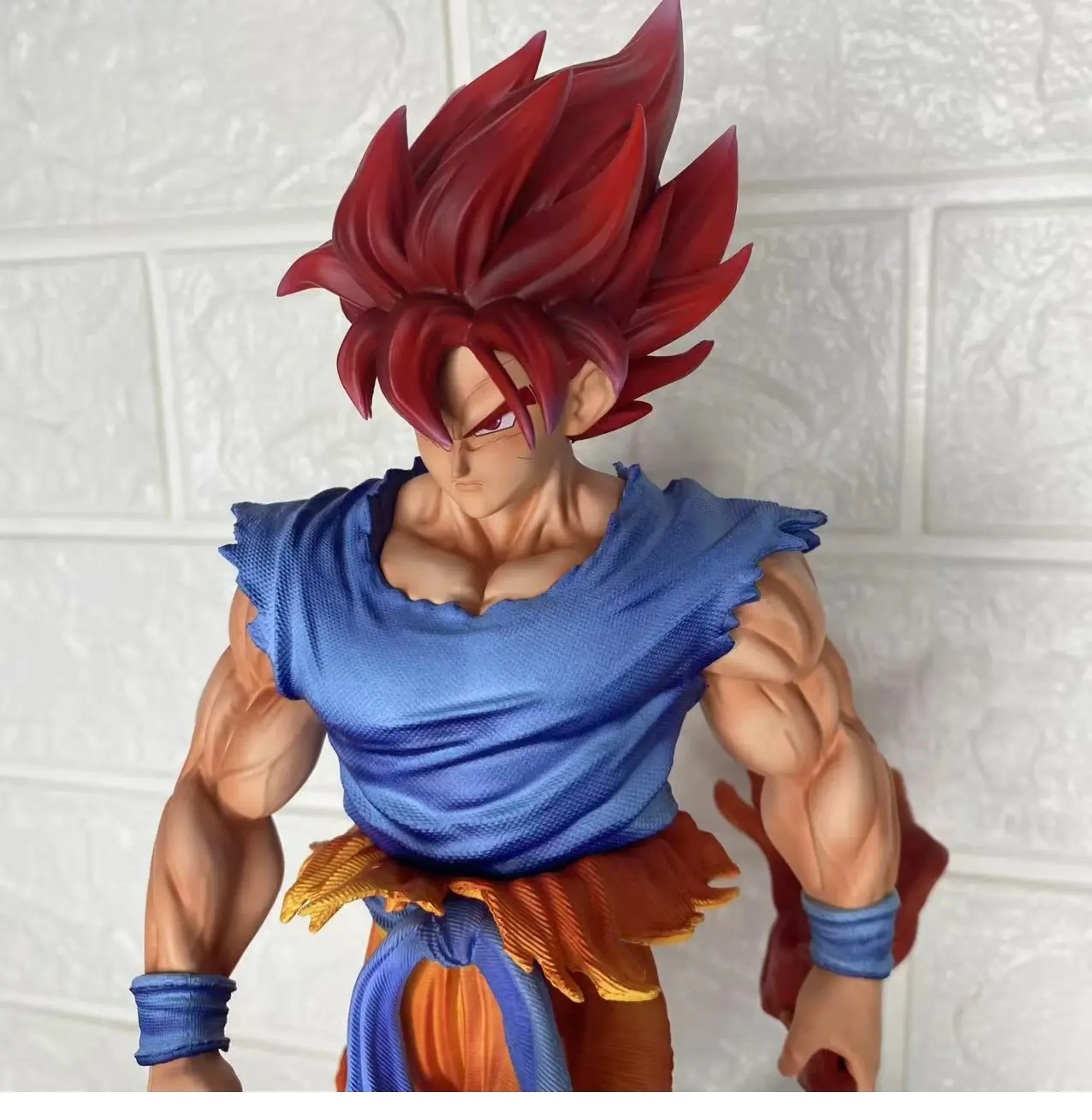 Jt Goku Statue Dragon Ball Z Super Saiyan Goku Figure Replace Head Led Base  Model Toy Gifts Luminous Statue Anime Toy Ornament